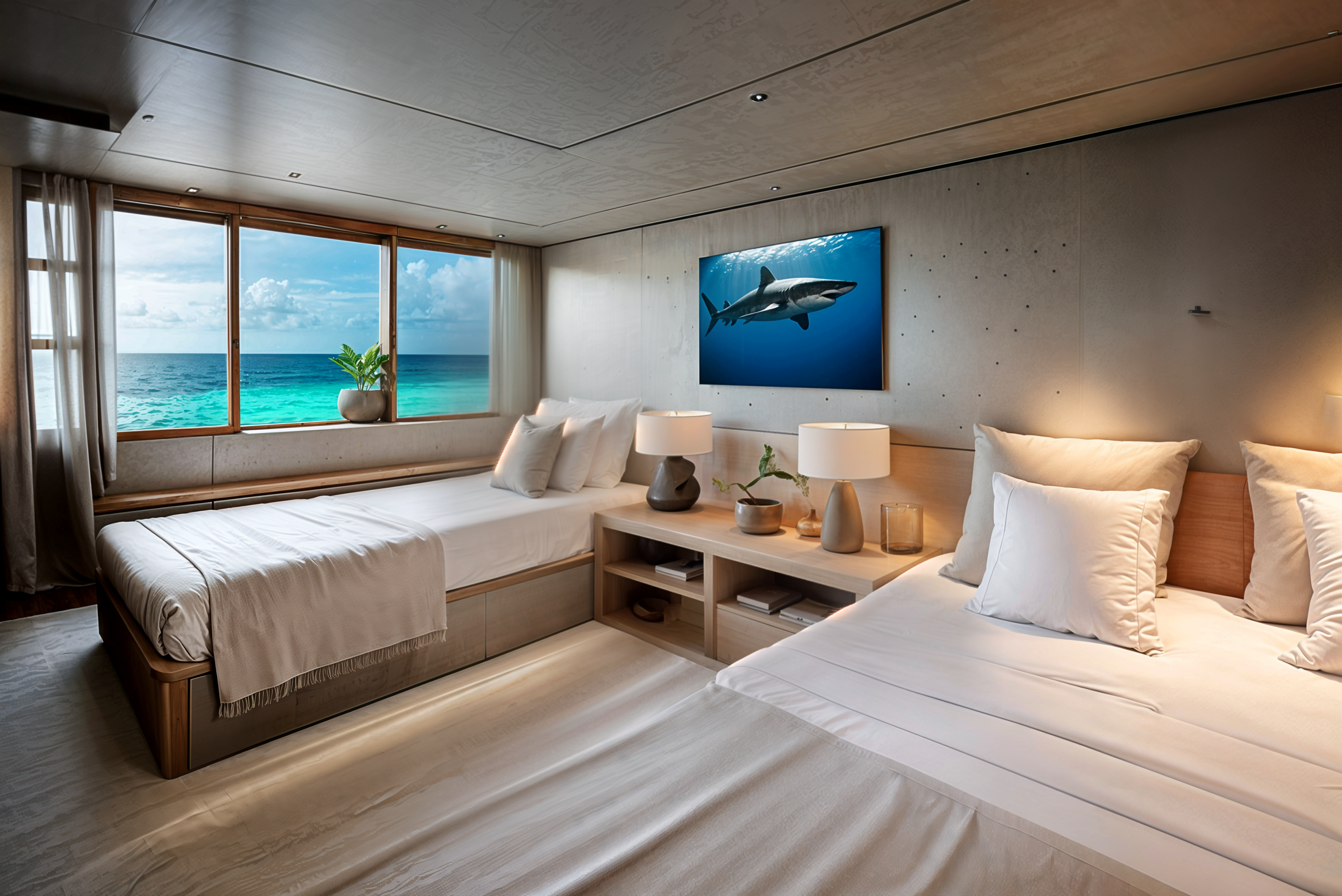 Deluxe cabin ocean view invictus Fleet